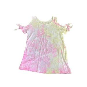 Justice Cold Shoulder Tie Dye Tee